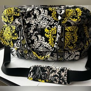 Vera Bradley Black and Yellow Floral traveling Women's Bag